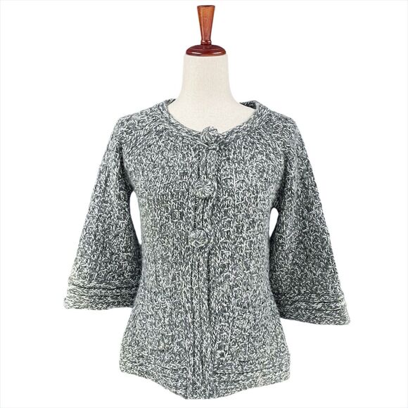 FWM Fenn Wright Manson Chunky Alpaca Blend 3-Button Cardigan Gray Size S - Picture 1 of 9